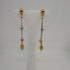 Orecchini oro 18 kt pendenti 2 con pietre verdi colori 4,20 gr | Gioiellitosti.it
